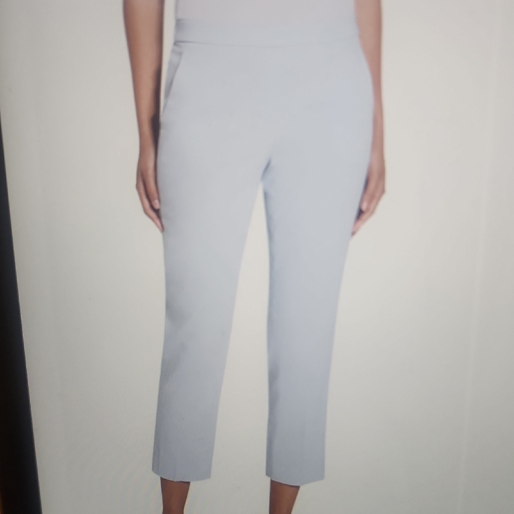 THEORY Treeca Pull-On Pants Pearl Blue Size 2
